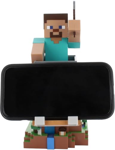 EXQUISITE GAMING MINECRAFT STEVE CABLE GUYS SOPORTE PARA CONTROLADOR Y SOPORTE PARA TELÉFONO 85 PULGADAS COLECCIONABLE - 5