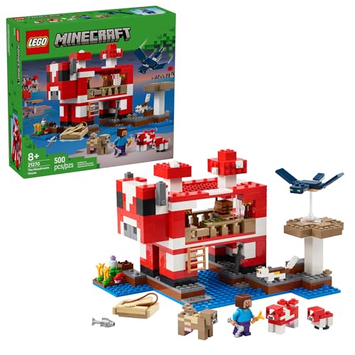 LEGO MINECRAFT LA CASA DE MOOSHROOM FIGURAS DE JUGUETE Y JUEGO DE MINECRAFT PARA NIÑOS NIÑOS Y NIÑAS MAYORES DE 8 AÑOS - 1