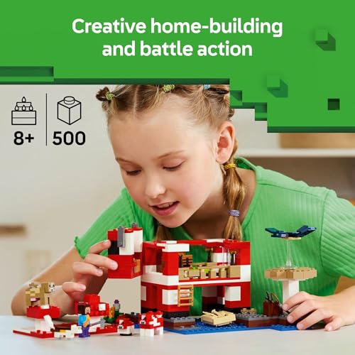 LEGO MINECRAFT LA CASA DE MOOSHROOM FIGURAS DE JUGUETE Y JUEGO DE MINECRAFT PARA NIÑOS NIÑOS Y NIÑAS MAYORES DE 8 AÑOS - 2