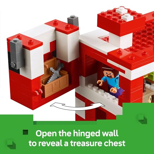 LEGO MINECRAFT LA CASA DE MOOSHROOM FIGURAS DE JUGUETE Y JUEGO DE MINECRAFT PARA NIÑOS NIÑOS Y NIÑAS MAYORES DE 8 AÑOS - 4