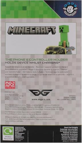 EXQUISITE GAMING MINECRAFT CREEPER CABLE GUYS SOPORTE PARA TELÉFONO Y CONTROLADOR 85 PULGADAS FIGURA COLECCIONABLE - 6