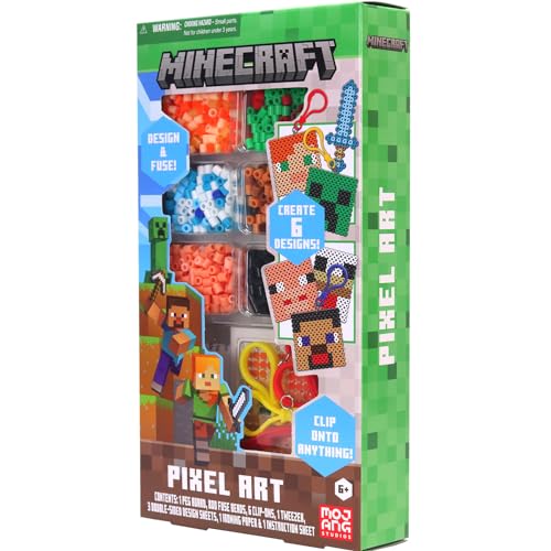 KIT DE CUENTAS DE ARTE DE PIXEL DE MINECRAFT DE TARA TOY 2500 CUENTAS PLANTILLAS Y TABLEROS DE CLAVOS CONSTRUYE PERSONAJES - 2