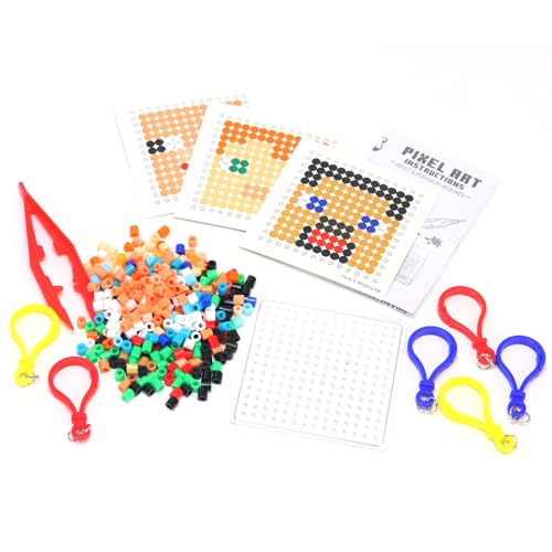 KIT DE CUENTAS DE ARTE DE PIXEL DE MINECRAFT DE TARA TOY 2500 CUENTAS PLANTILLAS Y TABLEROS DE CLAVOS CONSTRUYE PERSONAJES - 4