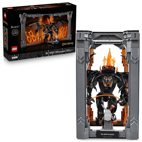 LEGO ICONS THE LORD OF THE RINGS BALROG BOOK NOOK KIT KIT DE CONSTRUCCIÓN DE MANUALIDADES DIY PARA ADULTOS 18 MINIFIGURA - 1