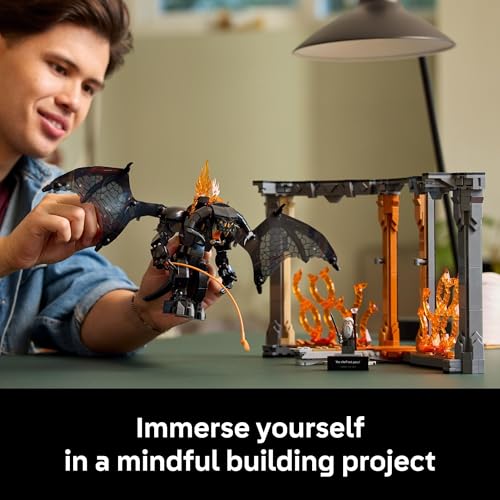 LEGO ICONS THE LORD OF THE RINGS BALROG BOOK NOOK KIT KIT DE CONSTRUCCIÓN DE MANUALIDADES DIY PARA ADULTOS 18 MINIFIGURA - 3