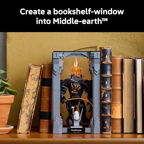 LEGO ICONS THE LORD OF THE RINGS BALROG BOOK NOOK KIT KIT DE CONSTRUCCIÓN DE MANUALIDADES DIY PARA ADULTOS 18 MINIFIGURA - 4