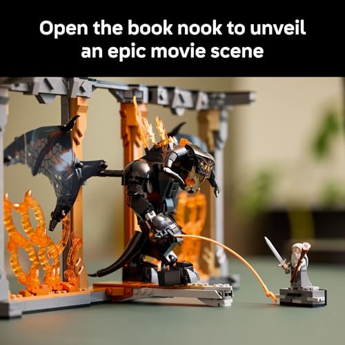 LEGO ICONS THE LORD OF THE RINGS BALROG BOOK NOOK KIT KIT DE CONSTRUCCIÓN DE MANUALIDADES DIY PARA ADULTOS 18 MINIFIGURA - 5