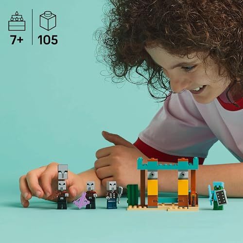 PAQUETE DE LEGO MINECRAFT LA PATRULLA DEL DESIERTO ILLAGER LA BATALLA DE LAVA DEL INFIERNO CONJUNTOS DE CONSTRUCCIÓN - 2