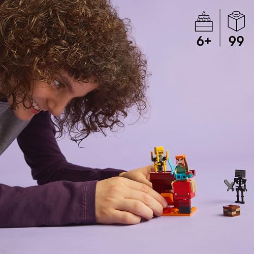 PAQUETE DE LEGO MINECRAFT LA PATRULLA DEL DESIERTO ILLAGER LA BATALLA DE LAVA DEL INFIERNO CONJUNTOS DE CONSTRUCCIÓN - 3