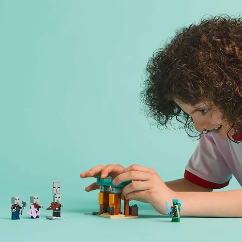 PAQUETE DE LEGO MINECRAFT LA PATRULLA DEL DESIERTO ILLAGER LA BATALLA DE LAVA DEL INFIERNO CONJUNTOS DE CONSTRUCCIÓN - 6
