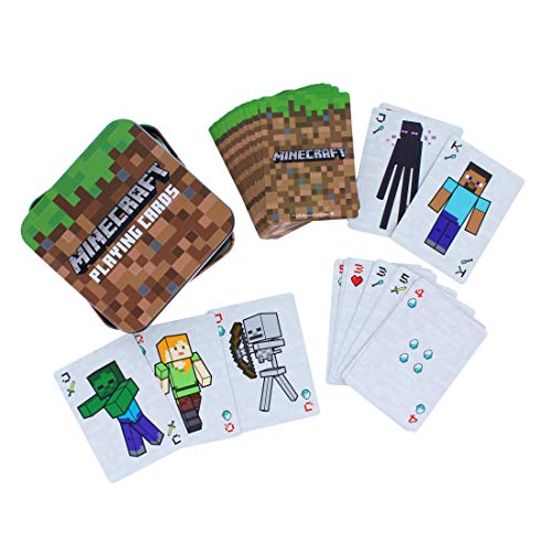 CARTAS DE JUEGO DE MINECRAFT BARAJA DE CARTAS ESTÁNDAR EN LATA DE VIAJE DE COLECCIONISTA - 2