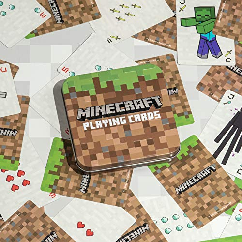 CARTAS DE JUEGO DE MINECRAFT BARAJA DE CARTAS ESTÁNDAR EN LATA DE VIAJE DE COLECCIONISTA - 3