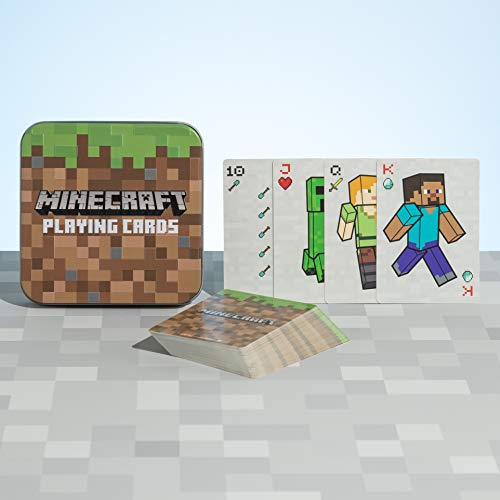 CARTAS DE JUEGO DE MINECRAFT BARAJA DE CARTAS ESTÁNDAR EN LATA DE VIAJE DE COLECCIONISTA - 4