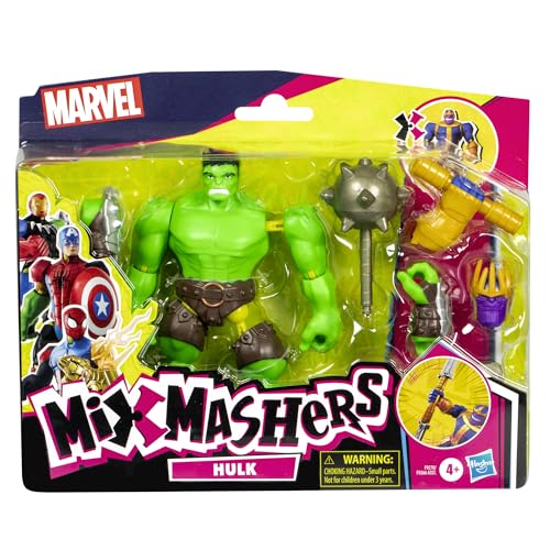 MARVEL MIXMASHERS HULK FIGURA DE ACCIÓN PERSONALIZADA DE LOS VENGADORES DELUXE MIXANDMATCH Y ACCESORIOS JUGUETES - 2