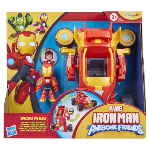 MARVEL IRON MAN Y SUS INCREÍBLES AMIGOS 2 EN 1 CONJUNTO DE TRAJE MECH Y VEHÍCULO SET DE FIGURAS DE ACCIÓN Y JUGUETE VEHÍCULO - 2