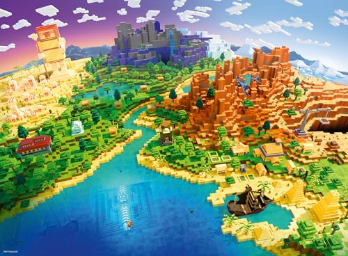 RAVENSBURGER MINECRAFT ROMPECABEZAS DE 500 PIEZAS CALIDAD PREMIUM FABRICADO EN EUROPA MATERIALES CERTIFICADOS FSC - 1