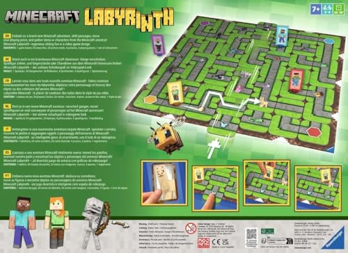 RAVENSBURGER 24684 MINECRAFT LABYRINTH EL JUEGO CLÁSICO PARA 24 JUGADORES MAYORES DE 7 AÑOS CON PERSONAJES Y OBJETOS - 2