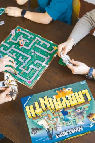 RAVENSBURGER 24684 MINECRAFT LABYRINTH EL JUEGO CLÁSICO PARA 24 JUGADORES MAYORES DE 7 AÑOS CON PERSONAJES Y OBJETOS - 7