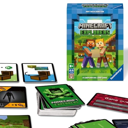 RAVENSBURGER 21580 MINECRAFT EXPLORERS JUEGO DE CARTAS COOPERATIVO PARA 24 PERSONAS DE 8 AÑOS EN ADELANTE - 1