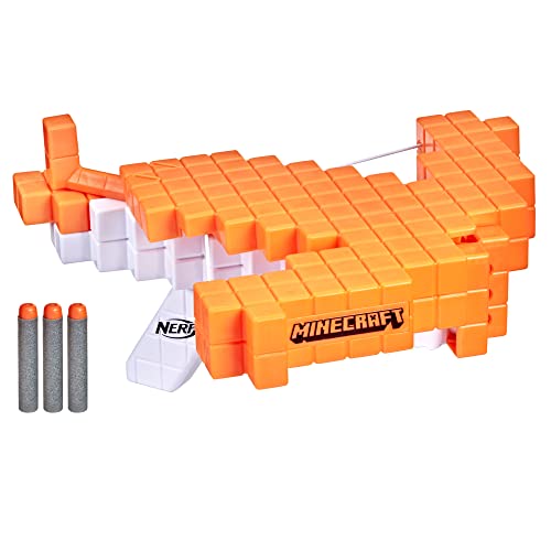 BALLESTA DE DARDOS NERF MINECRAFT PILLAGER INCLUYE 3 DARDOS ELITE ACCIÓN REAL DE BALLESTA JUGUETES PARA NIÑOS Y NIÑAS DE 8 - 1