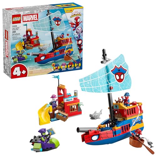 LEGO MARVEL SPIDEY AND HIS AMAZING FRIENDS TEAM SPIDEY JUGUETE DE CONSTRUCCIÓN DE BARCOS PIRATAS PARA NIÑOS JUEGO - 1