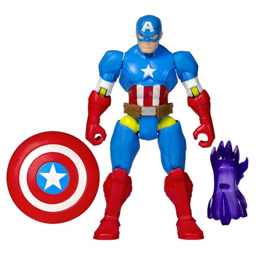 MARVEL MIXMASHERS CAPITÁN AMÉRICA FIGURA DE ACCIÓN PERSONALIZABLE DE LOS VENGADORES MIXANDMATCH ACCESORIOS JUGUETES - 1