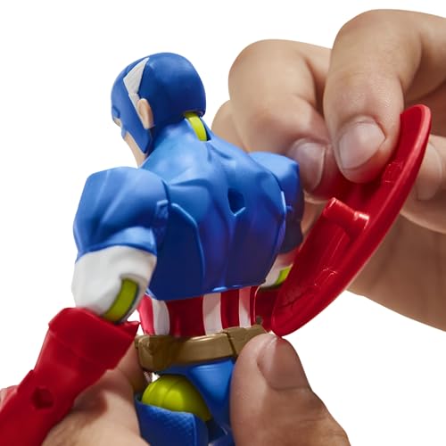 MARVEL MIXMASHERS CAPITÁN AMÉRICA FIGURA DE ACCIÓN PERSONALIZABLE DE LOS VENGADORES MIXANDMATCH ACCESORIOS JUGUETES - 3