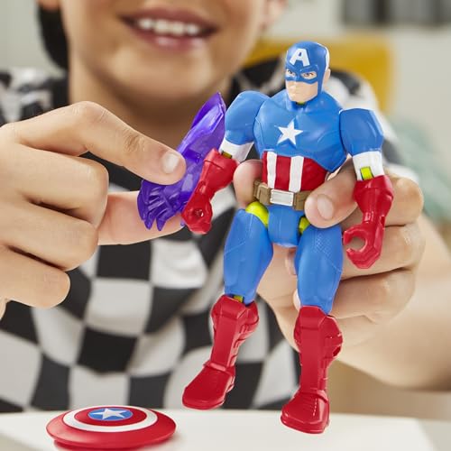 MARVEL MIXMASHERS CAPITÁN AMÉRICA FIGURA DE ACCIÓN PERSONALIZABLE DE LOS VENGADORES MIXANDMATCH ACCESORIOS JUGUETES - 5