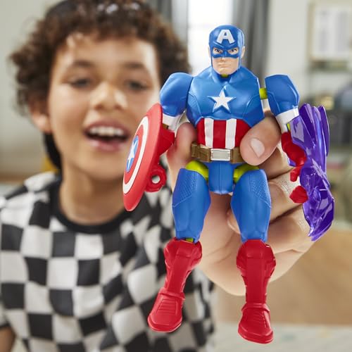 MARVEL MIXMASHERS CAPITÁN AMÉRICA FIGURA DE ACCIÓN PERSONALIZABLE DE LOS VENGADORES MIXANDMATCH ACCESORIOS JUGUETES - 6