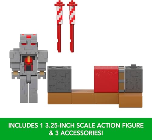 MATTEL MINECRAFT REDSTONE CHARGED SERIES FIGURA DE ACCIÓN Y ACCESORIOS JUEGO DE LANZADOR DE FUEGOS ARTIFICIALES DE PROTECTOR - 2
