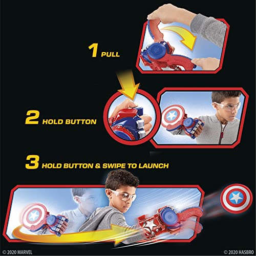 MARVEL NERF POWER MOVES AVENGERS CAPITÁN AMÉRICA ESCUDO LANZADISCOS NERF JUGUETE DE LANZAMIENTO DE DISCOS PARA NIÑOS JUEGO - 6