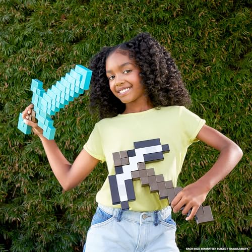 MATTEL MINECRAFT IRON PICKAXE BATTLE TOY ACCESORIO DE TAMAÑO INFANTIL PARA JUEGOS DE ROL Y DISFRACES INSPIRADO - 2
