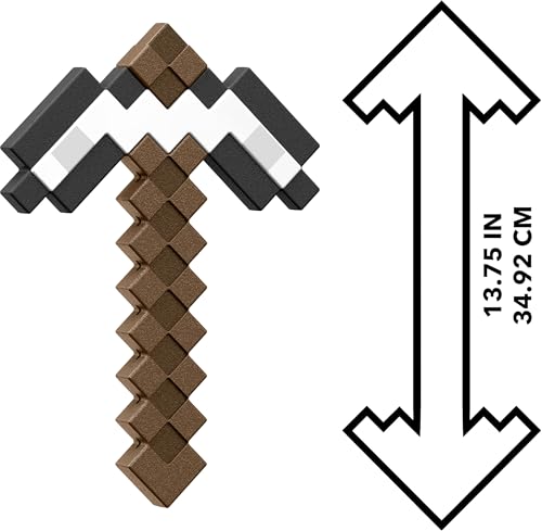 MATTEL MINECRAFT IRON PICKAXE BATTLE TOY ACCESORIO DE TAMAÑO INFANTIL PARA JUEGOS DE ROL Y DISFRACES INSPIRADO - 6