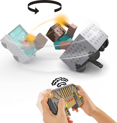 MATTEL MINECRAFT MINECART RC CON STEVE QUITA EL CONTROL CON WHEELIE STUNT TURBO BOOST Y LINTERNA ILUMINADA CÓDIGO - 3