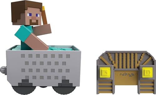 MATTEL MINECRAFT MINECART RC CON STEVE QUITA EL CONTROL CON WHEELIE STUNT TURBO BOOST Y LINTERNA ILUMINADA CÓDIGO - 4