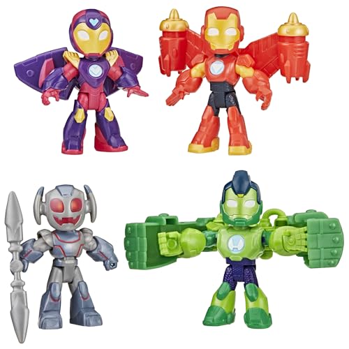 IRON MAN AND HIS AWESOME FRIENDS MARVEL IRON ARMOR PAQUETE DE FIGURAS FIGURAS DE ACCIÓN DE 3 PULGADAS SETS DE JUGUETES - 1