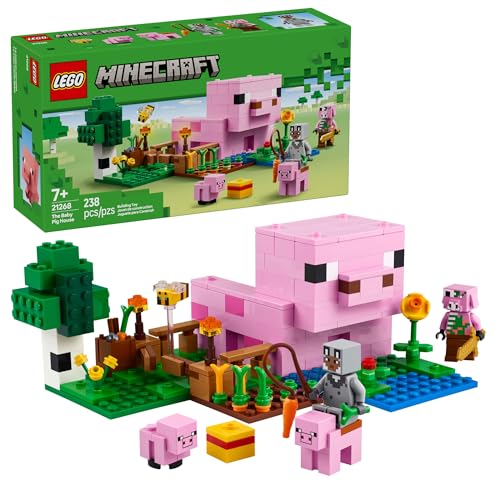 LEGO MINECRAFT FIGURAS DE JUGUETE Y JUEGO DE LA CASA DEL CERDITO BEBÉ JUGUETE DE CONSTRUCCIÓN DE MINECRAFT PARA NIÑOS NIÑOS - 1
