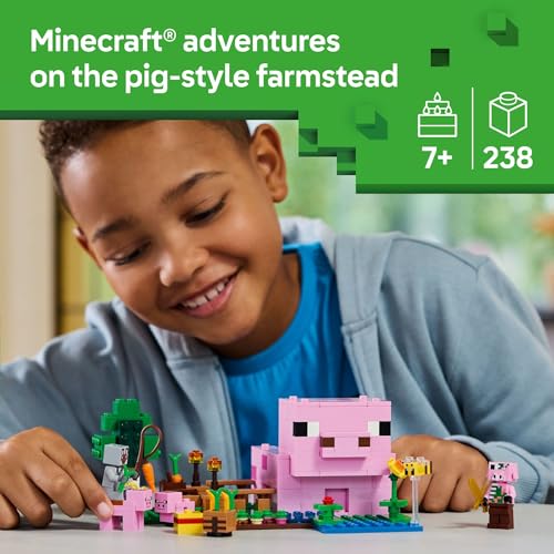 LEGO MINECRAFT FIGURAS DE JUGUETE Y JUEGO DE LA CASA DEL CERDITO BEBÉ JUGUETE DE CONSTRUCCIÓN DE MINECRAFT PARA NIÑOS NIÑOS - 2