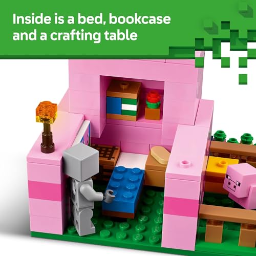 LEGO MINECRAFT FIGURAS DE JUGUETE Y JUEGO DE LA CASA DEL CERDITO BEBÉ JUGUETE DE CONSTRUCCIÓN DE MINECRAFT PARA NIÑOS NIÑOS - 3