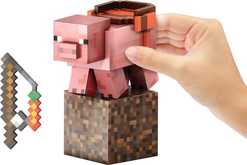 MATTEL MINECRAFT DIAMOND LEVEL PIG FIGURA DE ACCIÓN CON 4 ACCESORIOS JUEGO COLECCIONABLE EN ESCALA DE 55 PULGADAS CON DISEÑO - 2