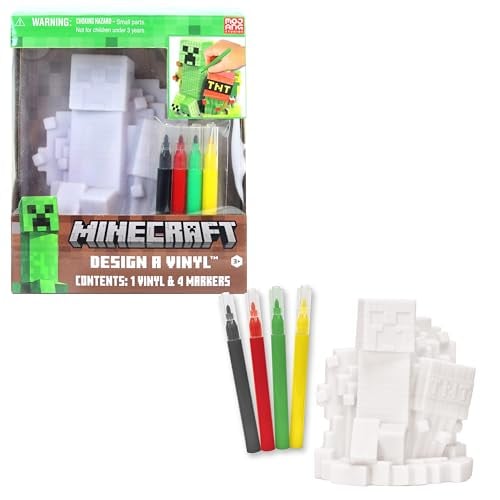 MINECRAFT DISEÑO DE VINILO DIY PARA COLOREAR Y MANUALIDADES PARA NIÑOS CON MARCADORES LAVABLES DECORA TU PROPIA FIGURA - 1