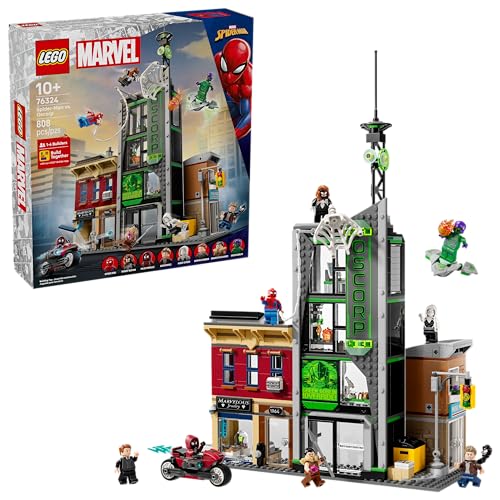 LEGO MARVEL SPIDERMAN VS OSCORP JUEGO DE CONSTRUCCIÓN DE JUGUETE SET DE JUEGO DE SIMULACIÓN CON 8 MINIFIGURAS DE JUGUETE - 1