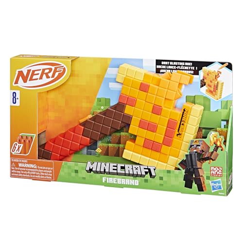 NERF MINECRAFT FIREBRAND HACHA QUE DISPARA DARDOS 6 DARDOS DE ESPUMA NERF ELITE DISEÑO INSPIRADO EN EL HACHA DE MINECRAFT - 2