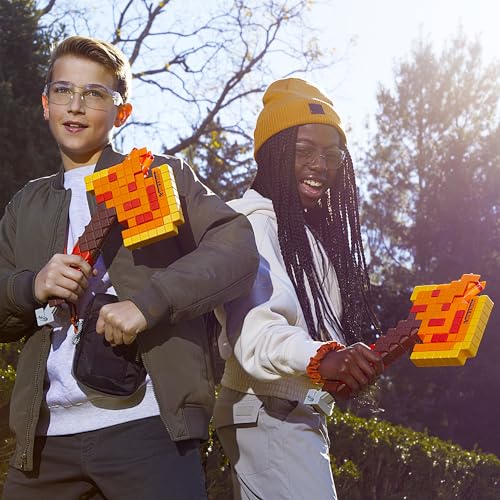 NERF MINECRAFT FIREBRAND HACHA QUE DISPARA DARDOS 6 DARDOS DE ESPUMA NERF ELITE DISEÑO INSPIRADO EN EL HACHA DE MINECRAFT - 6