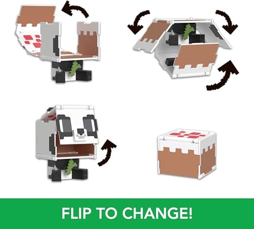 MATTEL MINECRAFT FLIPPIN FIGS COLECCIÓN DE FIGURAS CON JUEGO ANTIESTRÉS 2 EN 1 ESCALA DE 375 PULGADAS CABEZAS GRANDES - 3