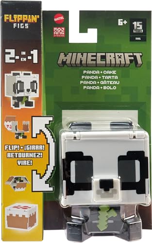 MATTEL MINECRAFT FLIPPIN FIGS COLECCIÓN DE FIGURAS CON JUEGO ANTIESTRÉS 2 EN 1 ESCALA DE 375 PULGADAS CABEZAS GRANDES - 6