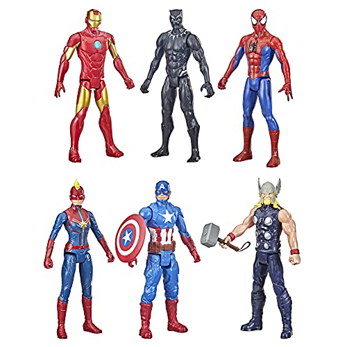 MARVEL TITAN HERO SERIES FIGURA DE ACCIÓN MULTIPAQUETE 6 FIGURAS DE ACCIÓN JUGUETES DE 12 PULGADAS INSPIRADOS EN MARVEL - 1