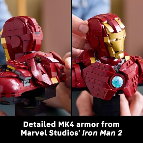LEGO MARVEL IRON MAN MK4 BUST KIT DE CONSTRUCCIÓN PARA ADULTOS A PARTIR DE 18 AÑOS INCLUYE MINIFIGURA DE IRON MAN MODELO - 6