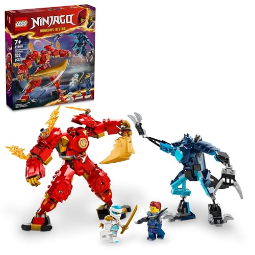 LEGO NINJAGO FIGURA DE ACCIÓN MECH DE KAI ELEMENTAL FIRE FIGURA NINJA ROJA PERSONALIZABLE MÁS MINIFIGURAS DE KAI Y ZANE - 1