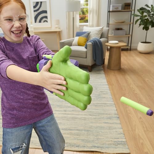 MARVEL AVENGERS HULK THUNDERCLAP BLASTER JUGUETE DE ROL CON 3 DARDOS NERF JUGUETES DE SUPERHÉROES PARA NIÑOS A PARTIR - 5